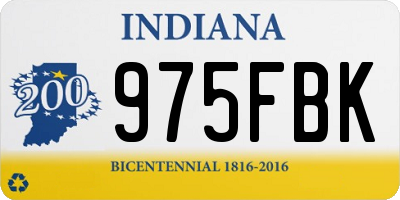 IN license plate 975FBK