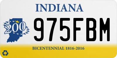 IN license plate 975FBM
