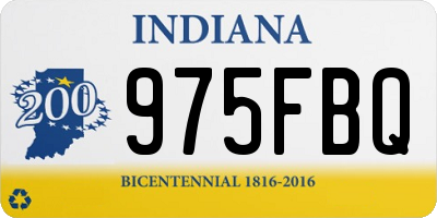 IN license plate 975FBQ