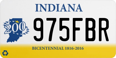 IN license plate 975FBR
