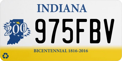 IN license plate 975FBV