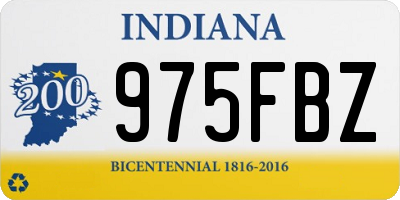 IN license plate 975FBZ