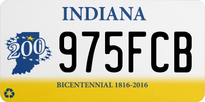 IN license plate 975FCB