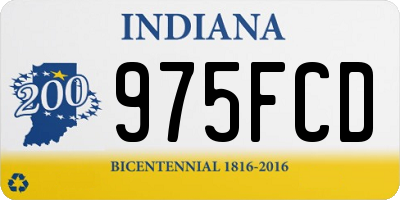 IN license plate 975FCD