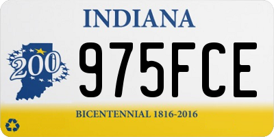 IN license plate 975FCE