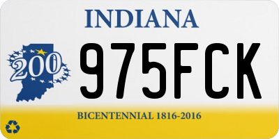 IN license plate 975FCK