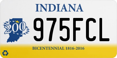 IN license plate 975FCL