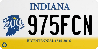 IN license plate 975FCN