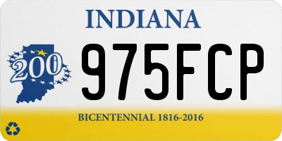 IN license plate 975FCP