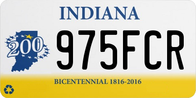 IN license plate 975FCR