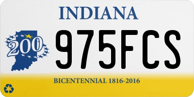 IN license plate 975FCS
