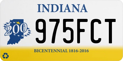 IN license plate 975FCT