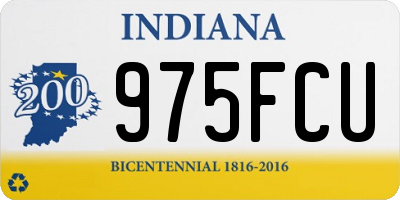 IN license plate 975FCU