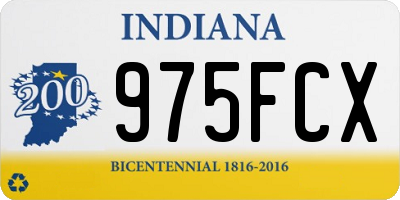 IN license plate 975FCX