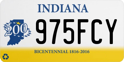 IN license plate 975FCY