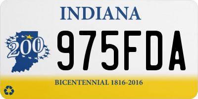 IN license plate 975FDA