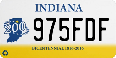 IN license plate 975FDF