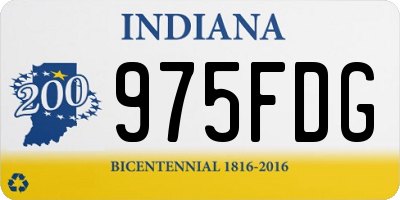 IN license plate 975FDG