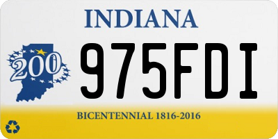 IN license plate 975FDI