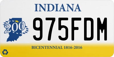 IN license plate 975FDM