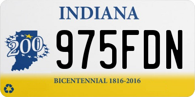IN license plate 975FDN