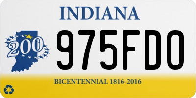 IN license plate 975FDO