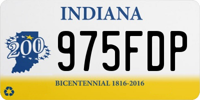 IN license plate 975FDP