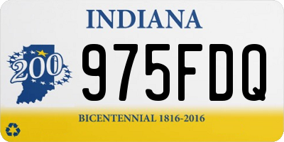 IN license plate 975FDQ