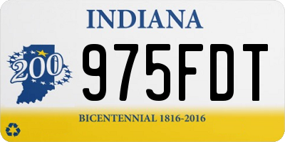IN license plate 975FDT