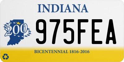 IN license plate 975FEA