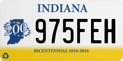 IN license plate 975FEH