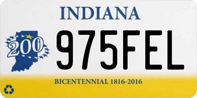 IN license plate 975FEL