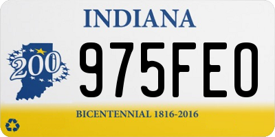 IN license plate 975FEO