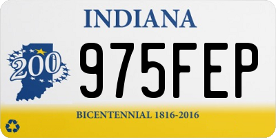 IN license plate 975FEP