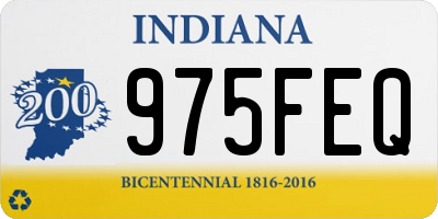 IN license plate 975FEQ