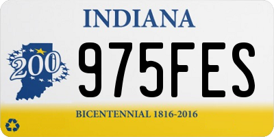 IN license plate 975FES