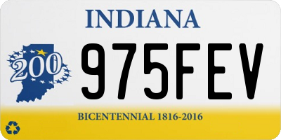 IN license plate 975FEV