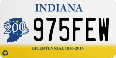 IN license plate 975FEW