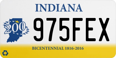 IN license plate 975FEX