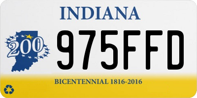 IN license plate 975FFD