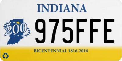 IN license plate 975FFE