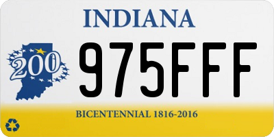 IN license plate 975FFF