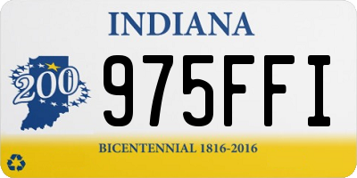 IN license plate 975FFI