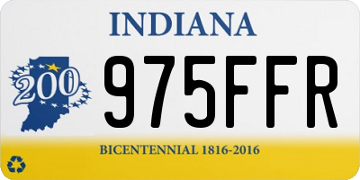 IN license plate 975FFR