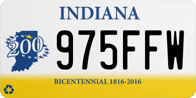 IN license plate 975FFW