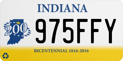 IN license plate 975FFY