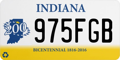 IN license plate 975FGB
