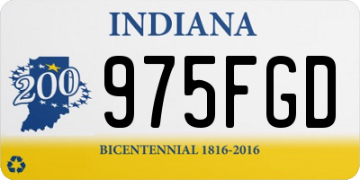 IN license plate 975FGD