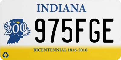 IN license plate 975FGE