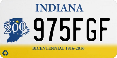 IN license plate 975FGF